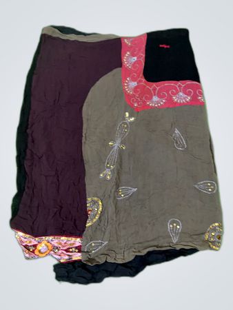 Desigual Embroidered Patchwork Scarf