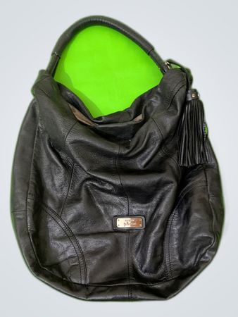 Guess by Marciano Black Leather Hobo Bag