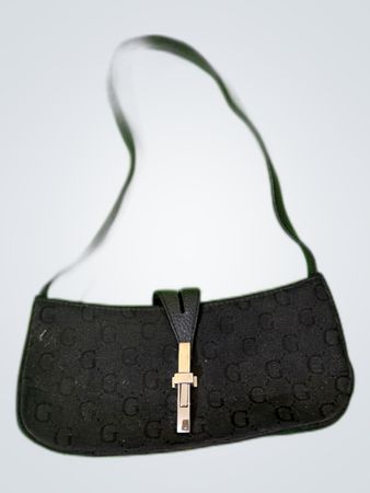 Gucci Black GG Monogram Shoulder Bag