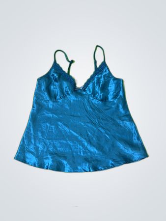 Jolinesse Blue Silk Camisole