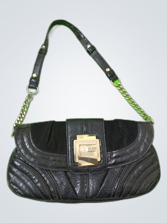 Guess Black Quilted Hobo Bag