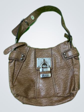 Guess Ostrich Embossed Hobo Shoulder Bag