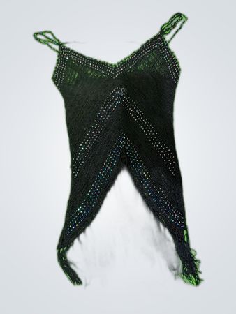 Black Crochet Fringe Top