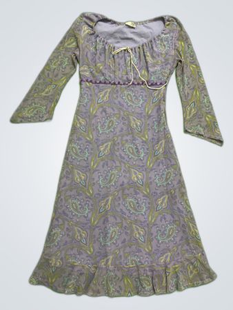 Long Sleeve Paisley Dress