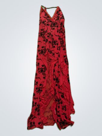 Red Floral Maxi Dress