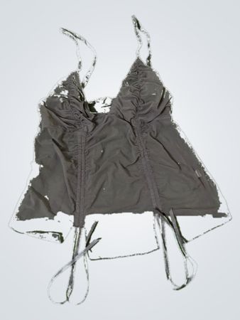 Gray Ruched Cami Top