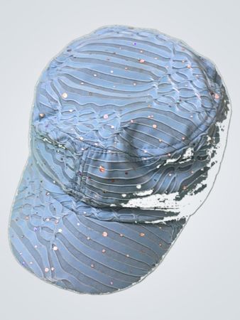 Unbranded Sequined Light Blue Baseball Cap