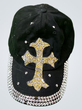 Black Bling Baseball Cap