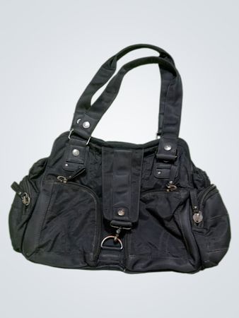 Woman by Tenbo Black Nylon Shoulder Bag