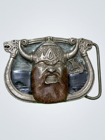 Viking-Kopf-Gürtel Schnalle