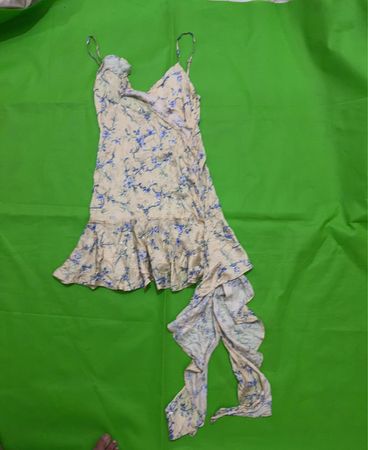 Floral Asymmetrical Ruffled Dress