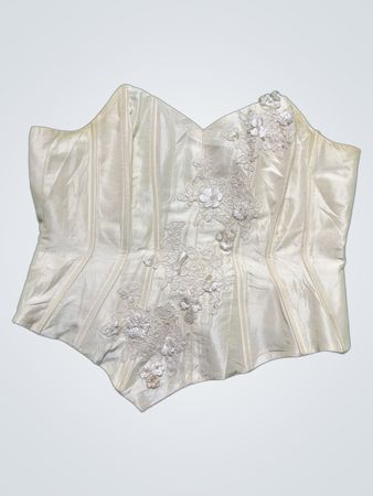 Women's White Satin Corset