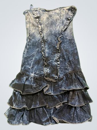Denim Ruffle Dress