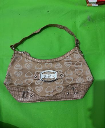 Brown Purse with Heart Pattern