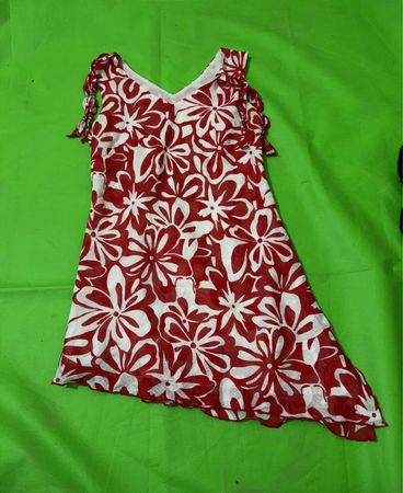 Dana Collection Rotes Blumen-Minikleid
