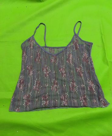 Durchsichtiger Blumenmuster-Cami-Top