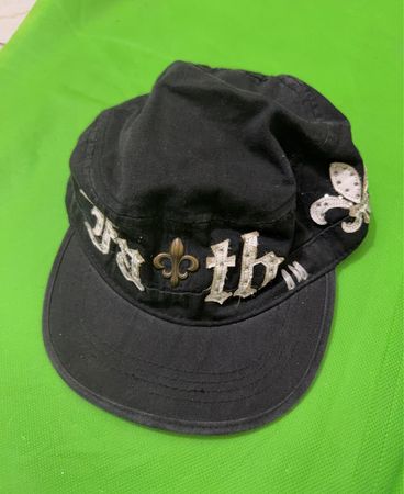 Chrome Hearts Black Cap mit Fleur-de-lis und Logo