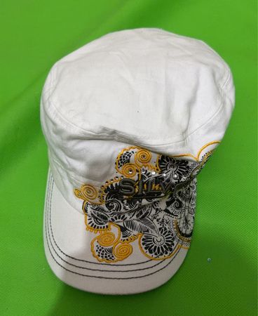 SULLEN White Cap with Black and Yellow Design