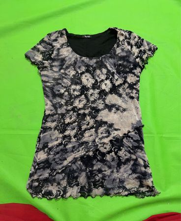Vicont Damen Netz Blumendruck Top