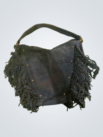 Indigo Thread Co. Suede Fringe Handbag