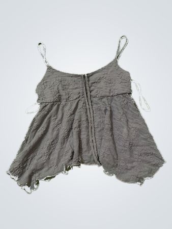 Graue strukturierte Trägershirt