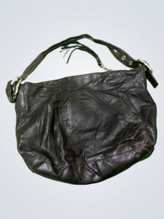 Black Leather Hobo Bag