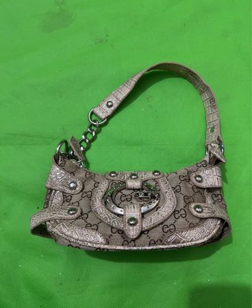 Beige Monogram Shoulder Bag