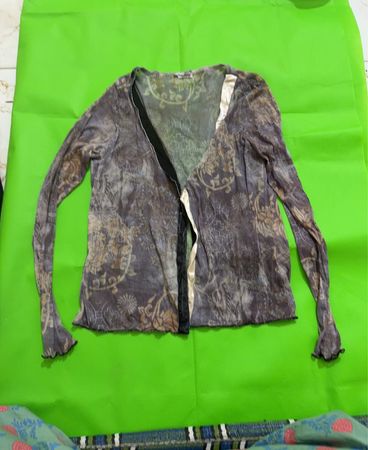 Dries Van Noten Transparenter Bedruckter Cardigan