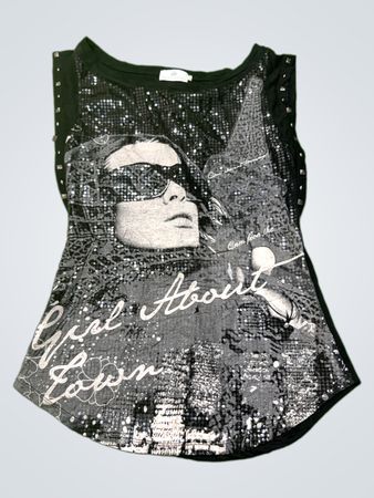 VOO DOO "Girl About Town" mit Pailletten verziertes Tanktop