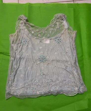 Agenda Beaded Sheer Top