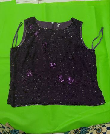 Verzierte ärmellose Bluse