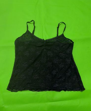 Secret Possessions Schwarzes Spitzen-Cami-Top