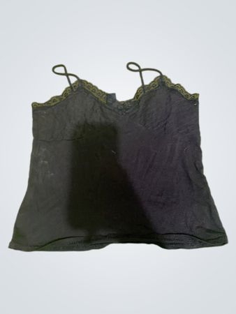 GAP Schwarzes Spitzenbesatz-Cami-Top