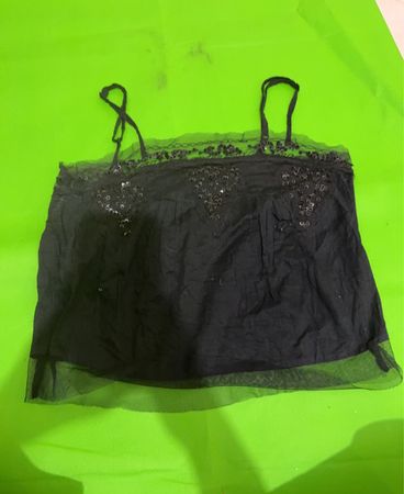 Schwarzes Pailletten-Top