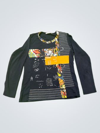 KALISSON Langarmhemd mit buntem Patchwork-Design