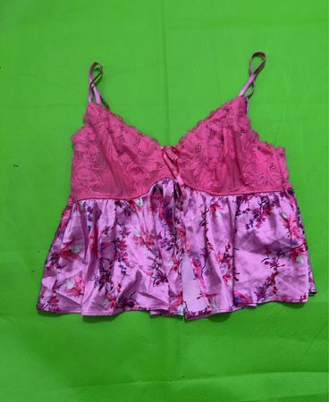 Rosa Blumen Spitze Cami