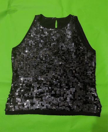 Schwarzes Pailletten-Top