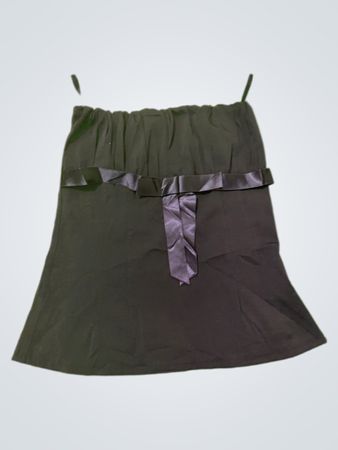 Peccati Schwarzes Kleid mit Rüschendetail