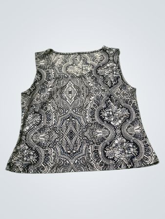 Ärmelloses Top mit Paisley-Druck