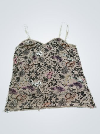 CRIM. INAL Damen Graphic Print Spaghetti Strap Tanktop