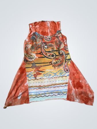 Per Una ärmelloses Tunika-Oberteil mit Paisley-Druck