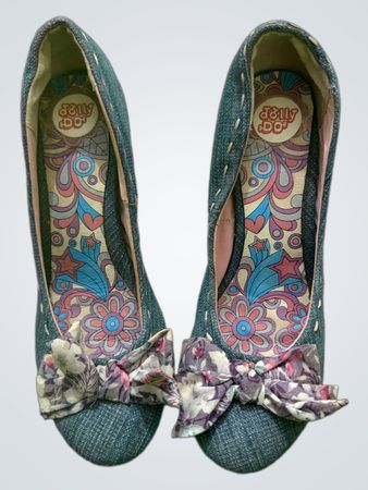 Dolly Women's Denim Bow Heels