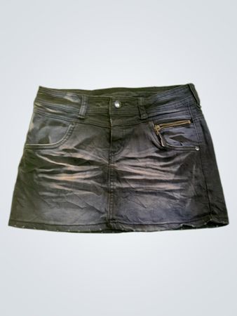 Love of Kill Schwarzer Denim Minirock