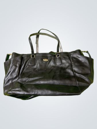 Coach Black Leather Tote Bag