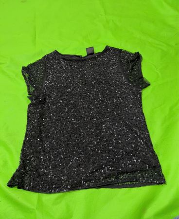 Selected Femme Black Sequin Top
