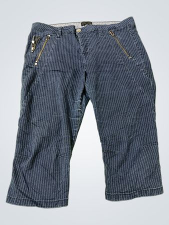 PULZ Gestreifte Cropped Hose