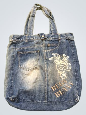 Denim-Tasche mit Bugs Bunny Grafik