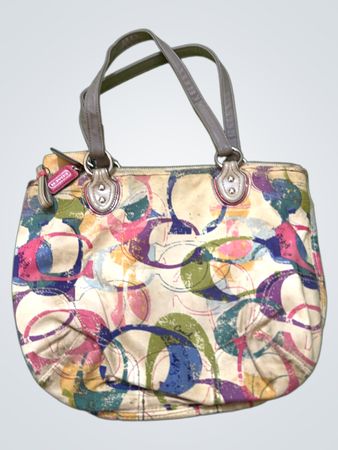 Coach Multicolor Signature Tote Bag