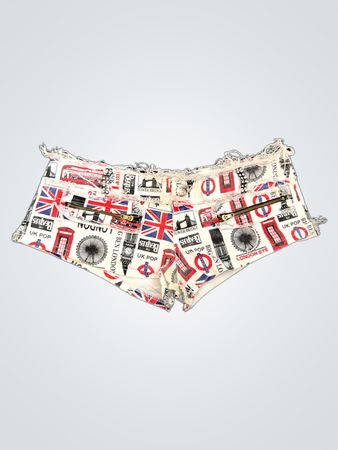 London thematische Jeansshorts