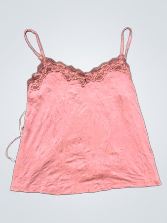 Rosa Spitzenbesatz-Cami